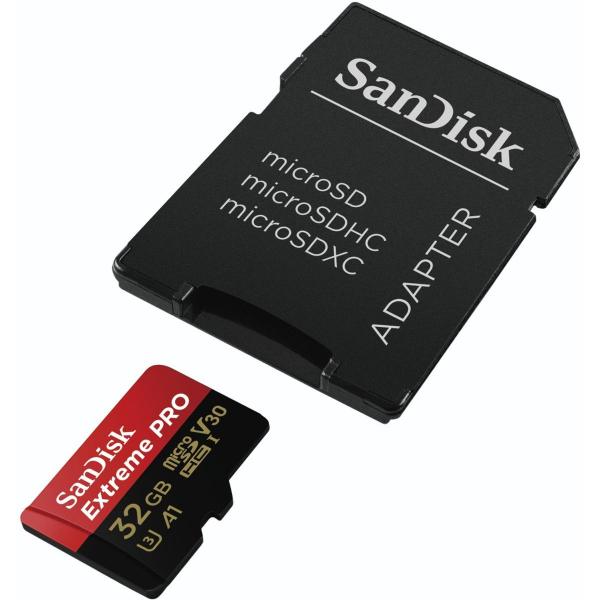 Sandisk microSDXC Extreme PRO 32GB V30 95MB/s + Adapt