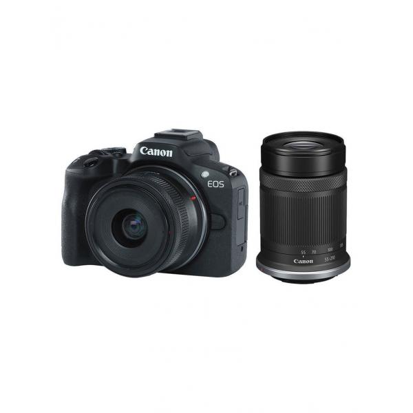 Canon EOS R50 Black + RF-S 18-45 IS STM + RF-S 55-210mm f/5-7.1 IS STM