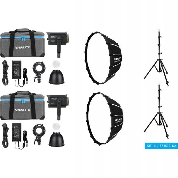 Forza 150B Bi-Colour LED Dual Kit Avec pieds et softbox