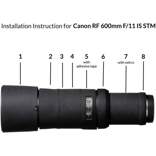 easyCover Lens Oak For Canon RF 600mm F/11 IS STM Black New