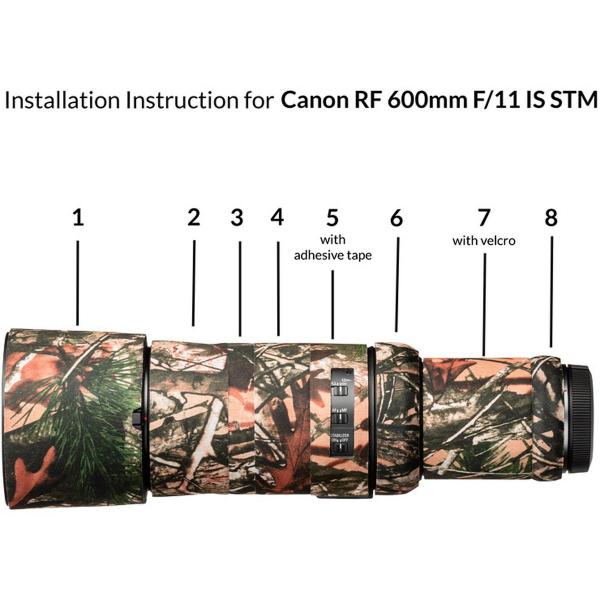 easyCover Lens Oak For RF600mm F/11 IS STM Forest Camouflage