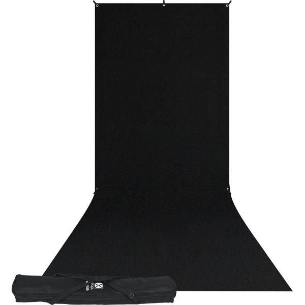 Westcott X-Drop Wrinkle-Resistant Backdrop Kit - Black Sweep