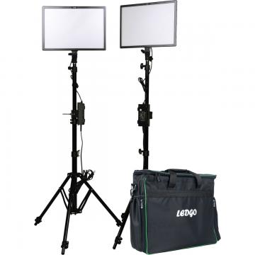 LedGo E268CII Bi-color kit w/light stands (2...